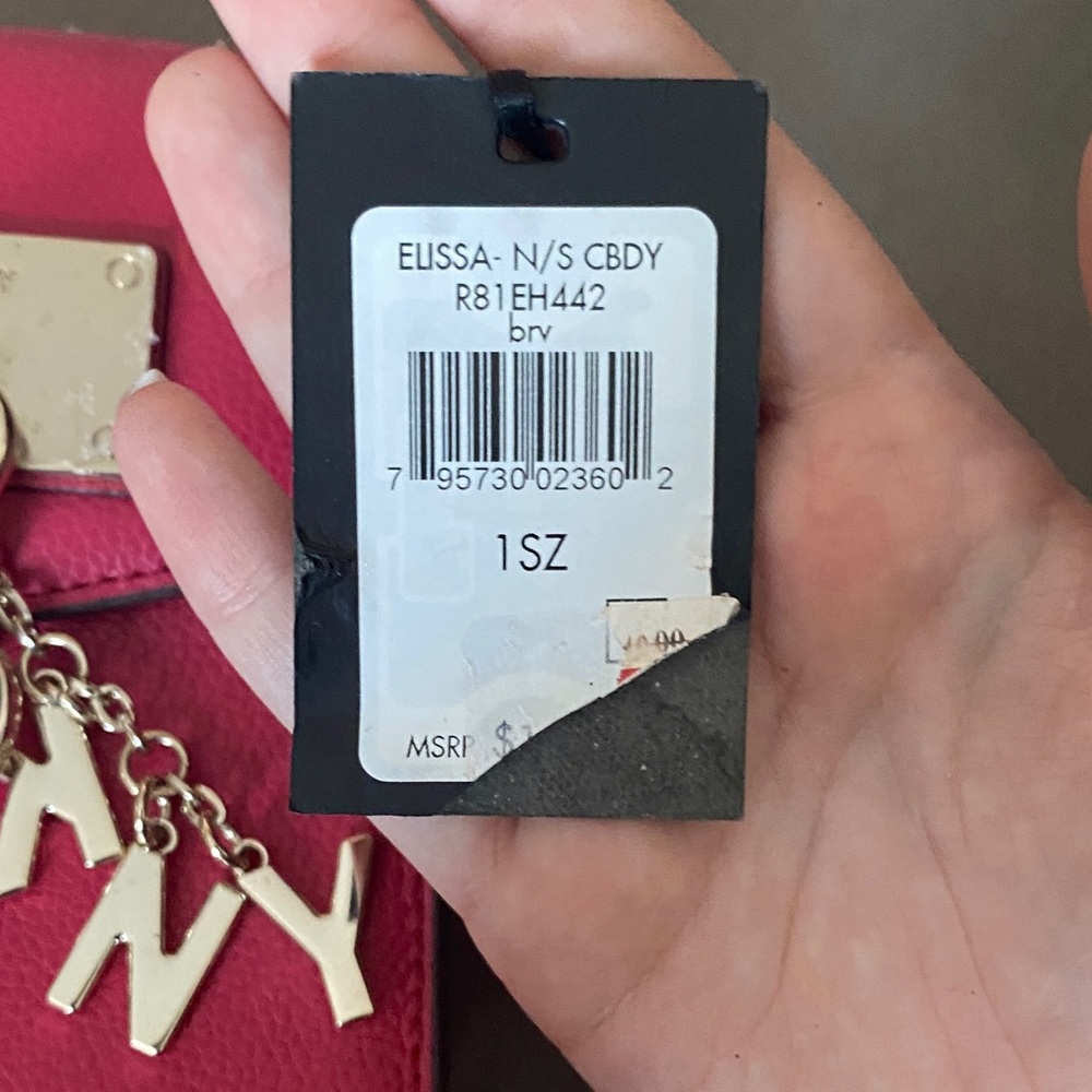 DKNY Fuchsia Crossbody Bag with Gold Accents - Picture 3 of 10
